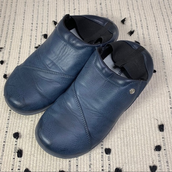 Spenco Brooklyn Slip On Navy Orthopedic Shoe 6 - Picture 5 of 10